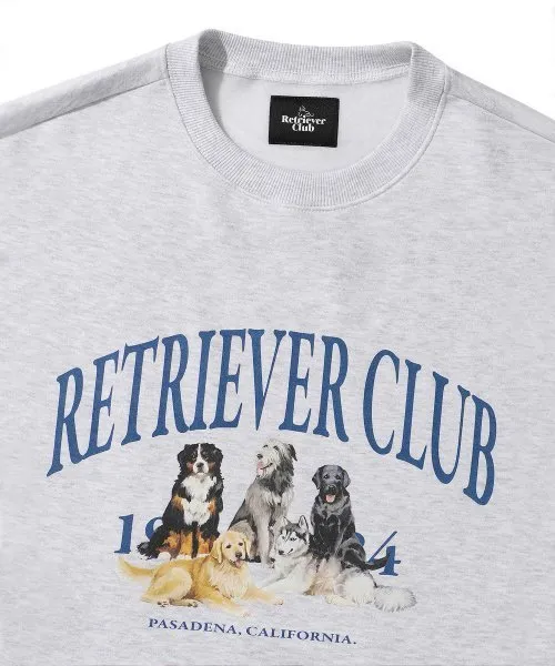 Retriever Club  |Crew Neck Unisex Blended Fabrics Street Style Long Sleeves