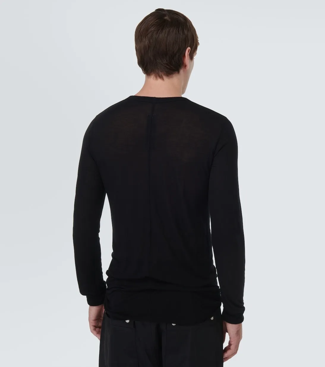 RICK OWENS  |Crew Neck Pullovers Silk Street Style Long Sleeves Plain