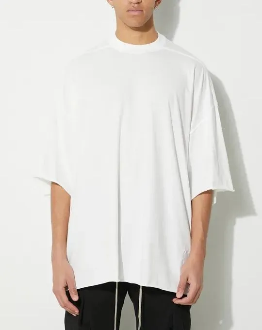 RICK OWENS  |Crew Neck Pullovers Street Style Plain Cotton Short Sleeves