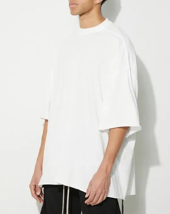 RICK OWENS  |Crew Neck Pullovers Street Style Plain Cotton Short Sleeves