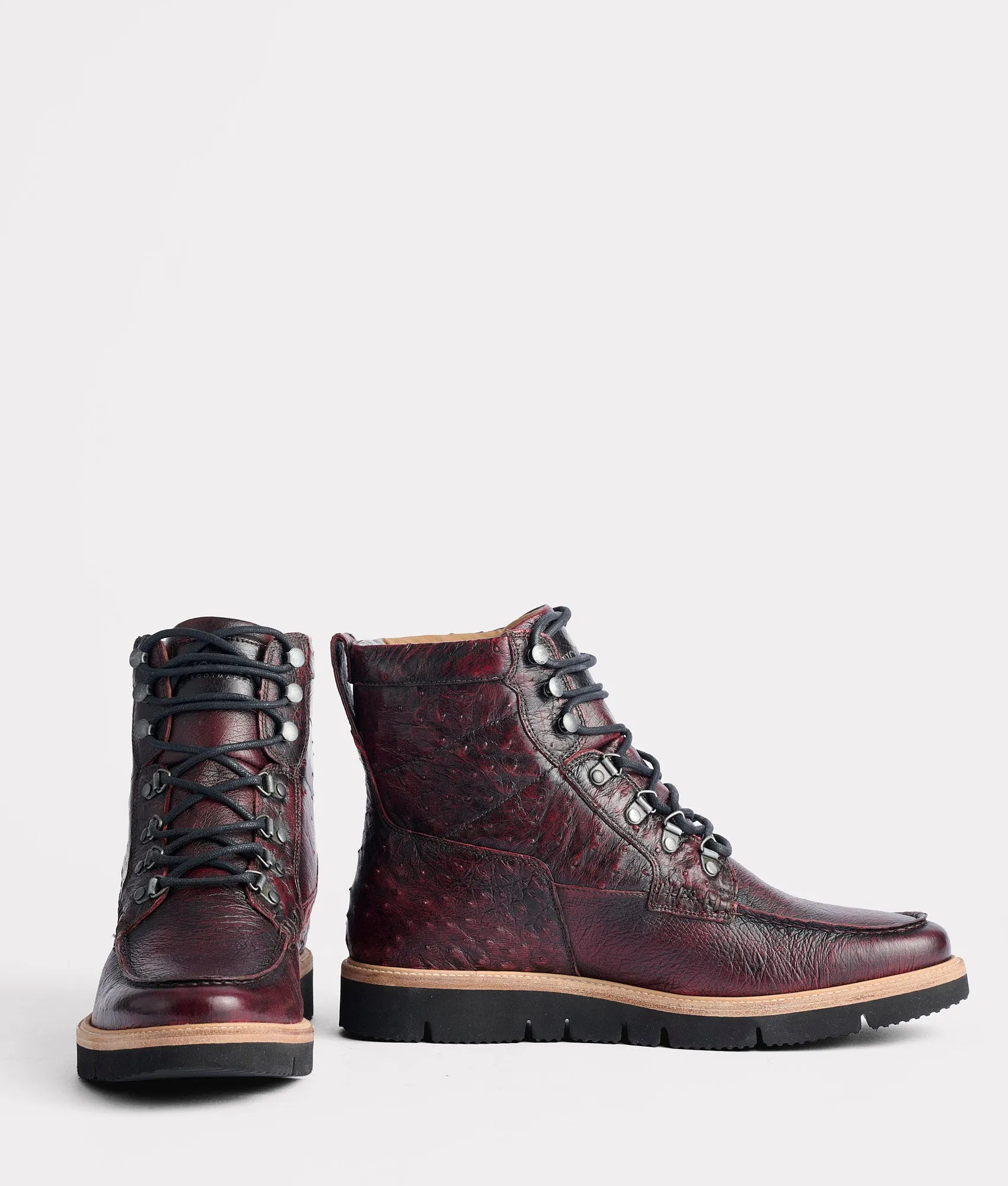 Ridgeline Exotic Lace Up Boot :: Black Cherry