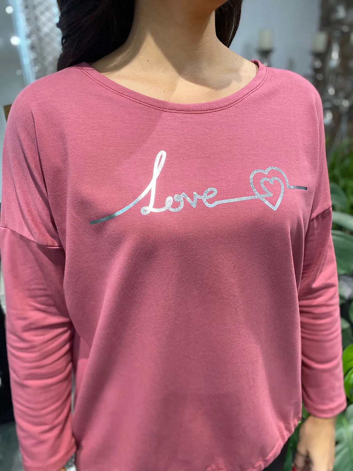 Rose Metallic Love Top Maura