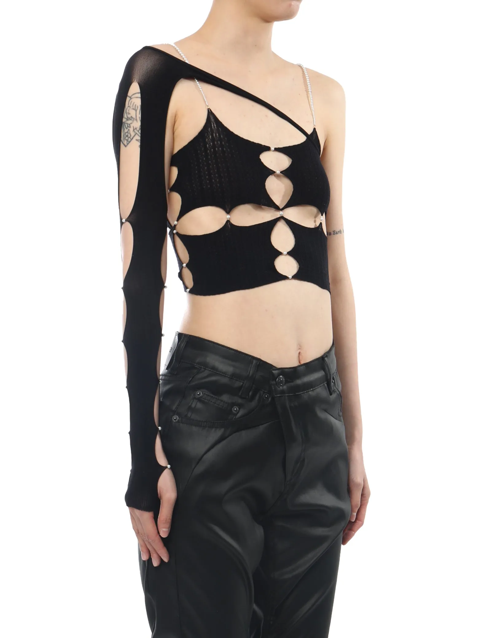 Rui Black Spiral Cutout Single Sleeves