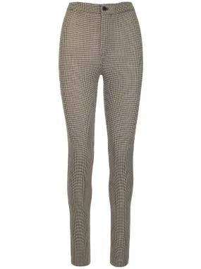 Saint Laurent High-Rise Checked Trousers