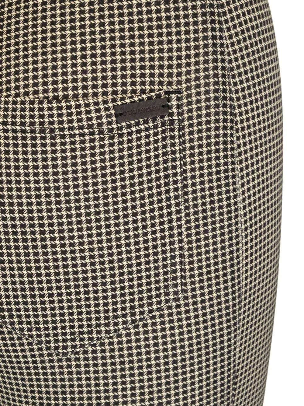 Saint Laurent High-Rise Checked Trousers