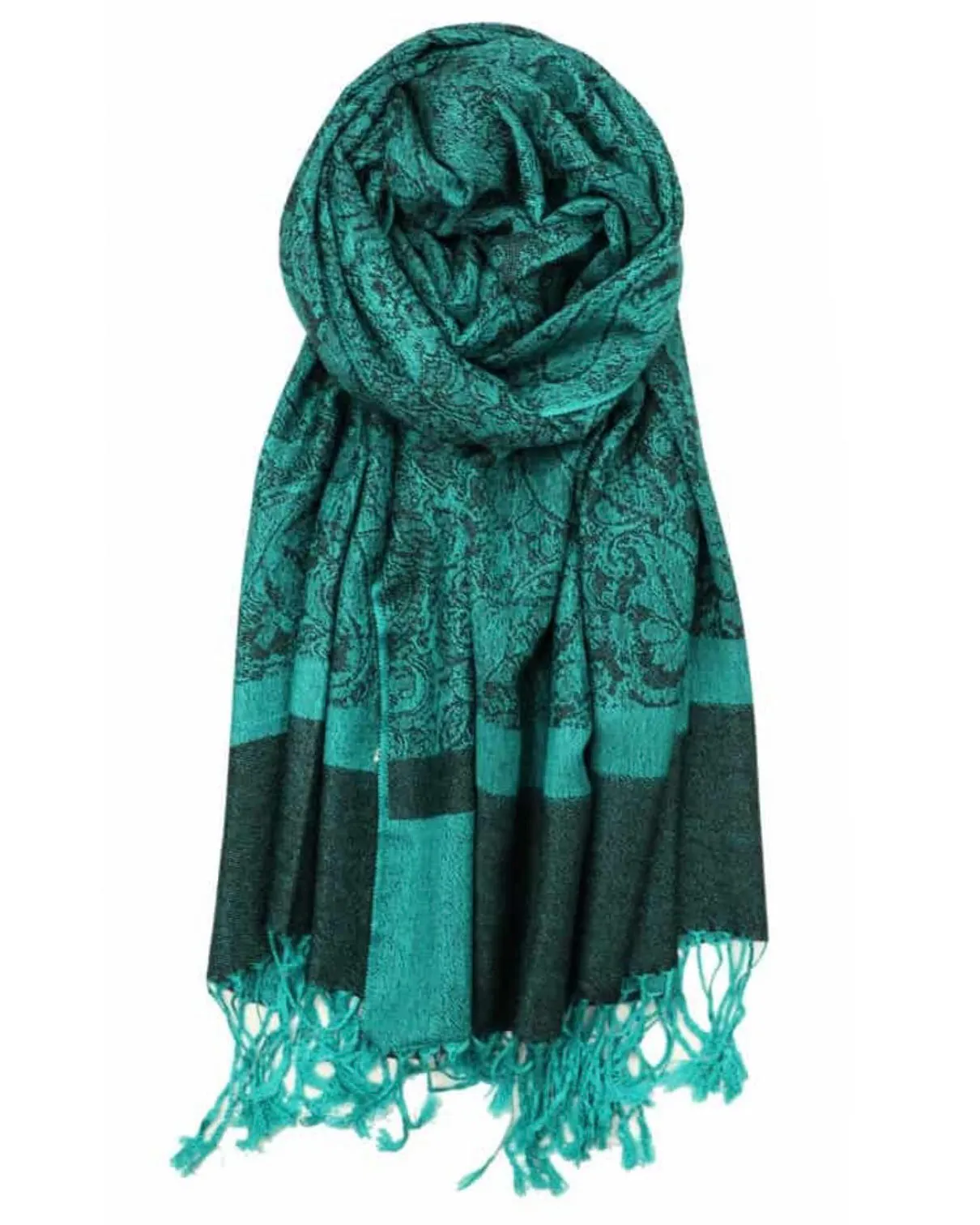 Seafoam Paisley Rave Pashmina