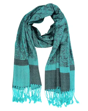 Seafoam Paisley Rave Pashmina