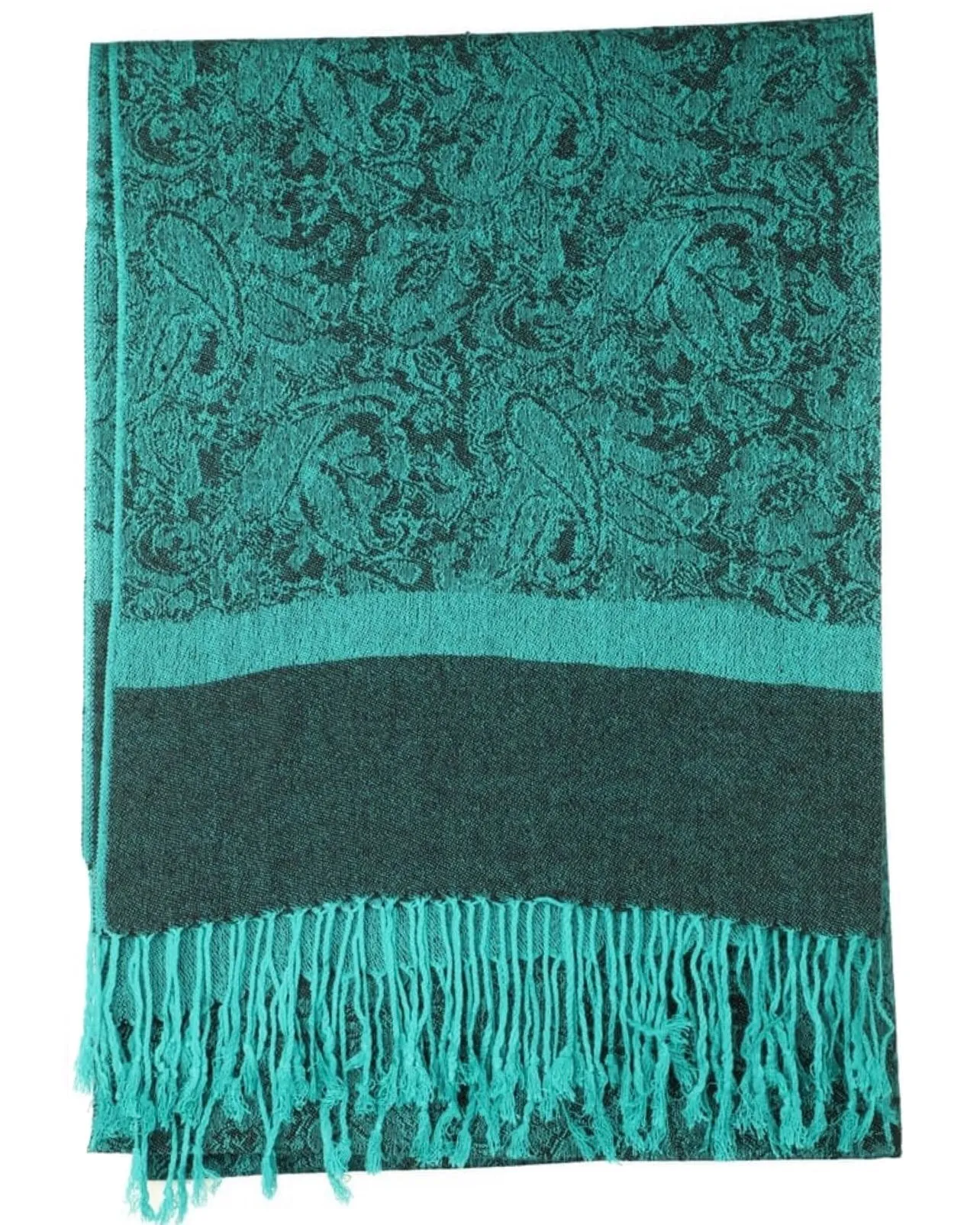 Seafoam Paisley Rave Pashmina