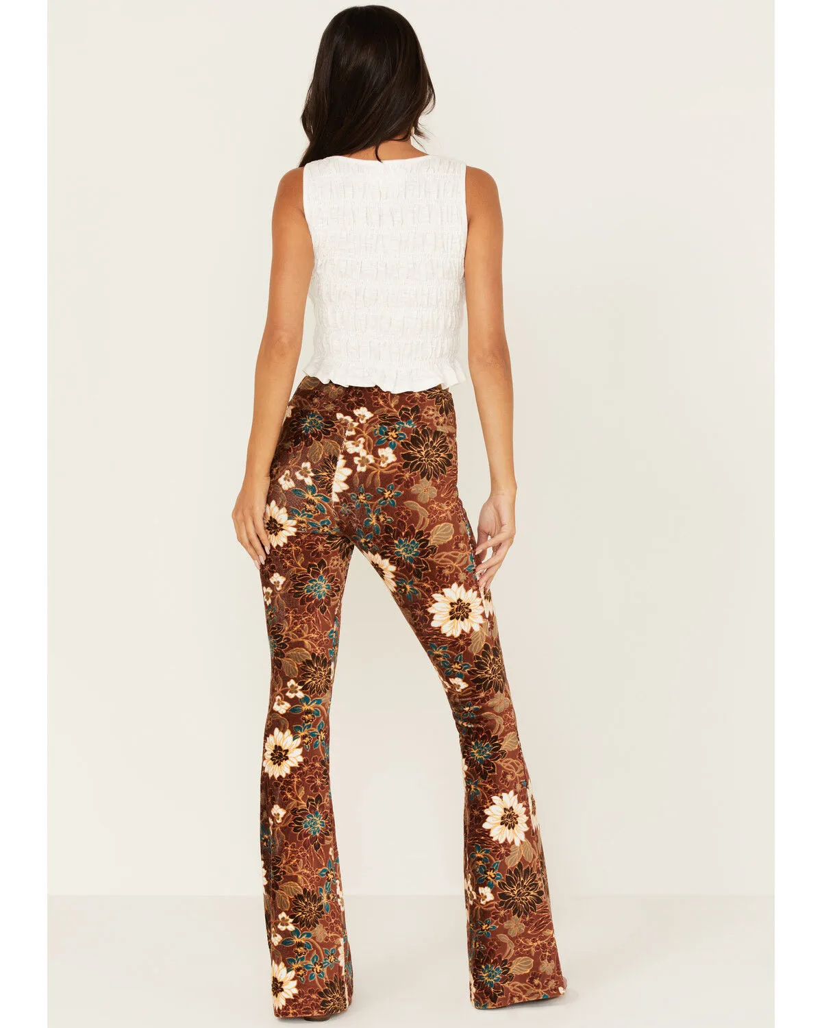 Shyanne Women's Floral Print Corduroy Pants