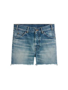 SKATE SHORTS IN ELECTRIC SKY WASH DENIM