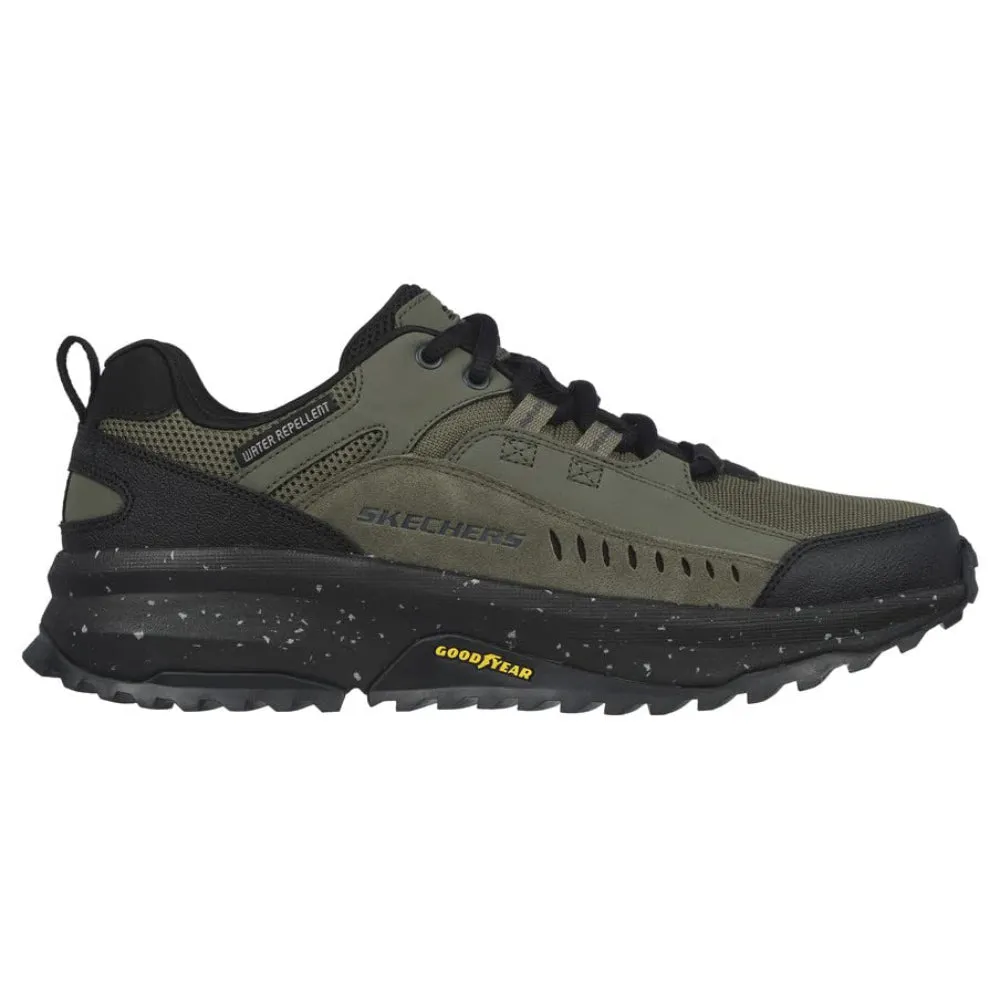 SKECHERS Men's Bionic Trail Road Sector Running Shoe (Olive Black)