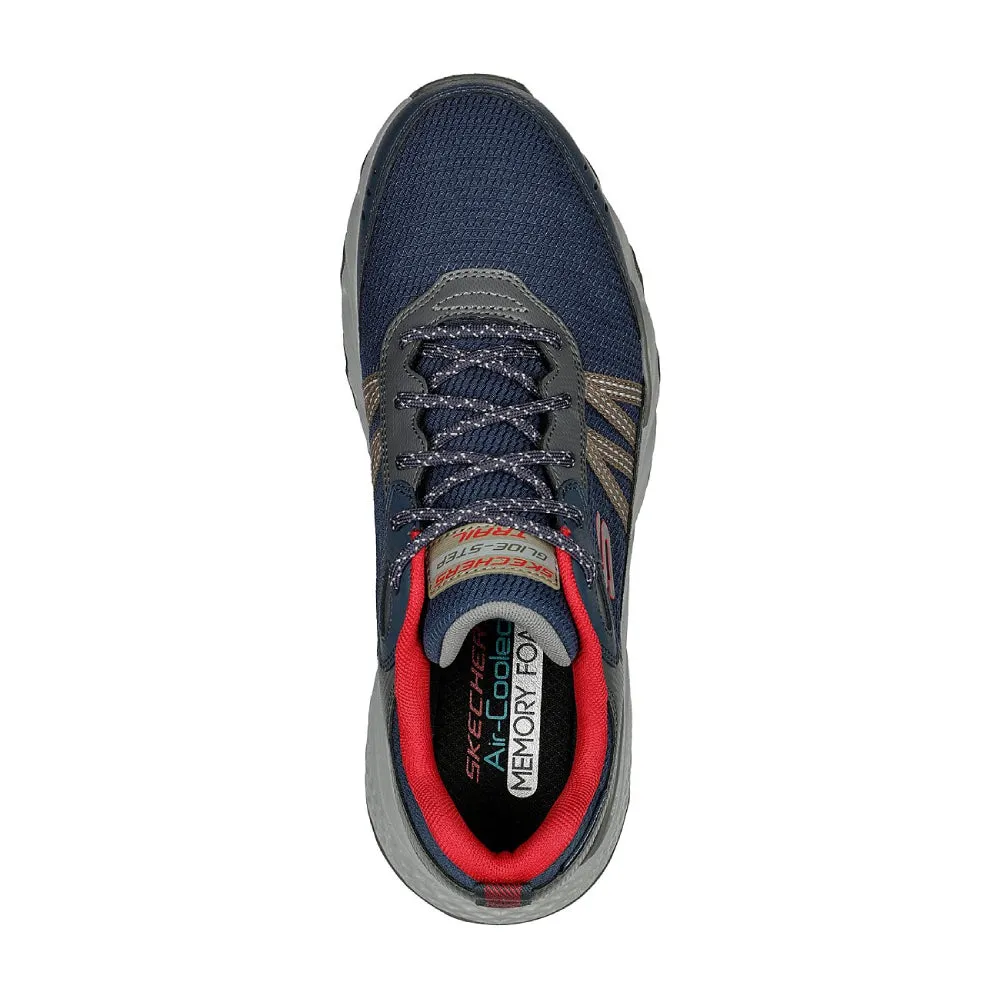 SKECHERS Men's Glide-Step Trail-Oxen Running Shoe (Navy/Multi)