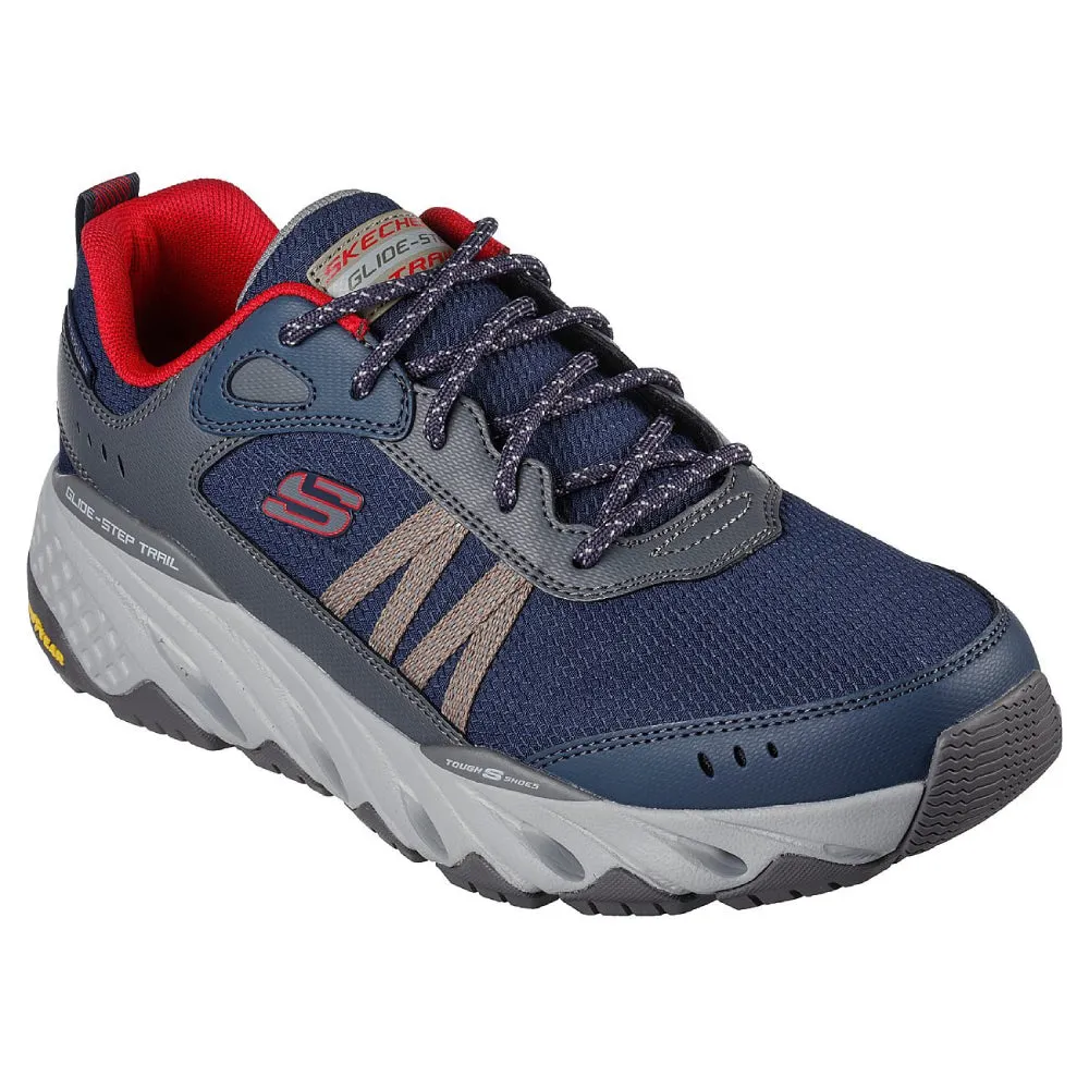 SKECHERS Men's Glide-Step Trail-Oxen Running Shoe (Navy/Multi)