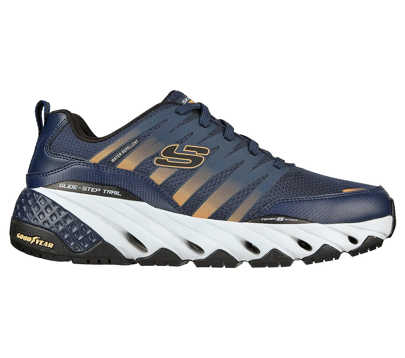 SKECHERS Men's Glide-Step Trail Running Shoe (Navy)