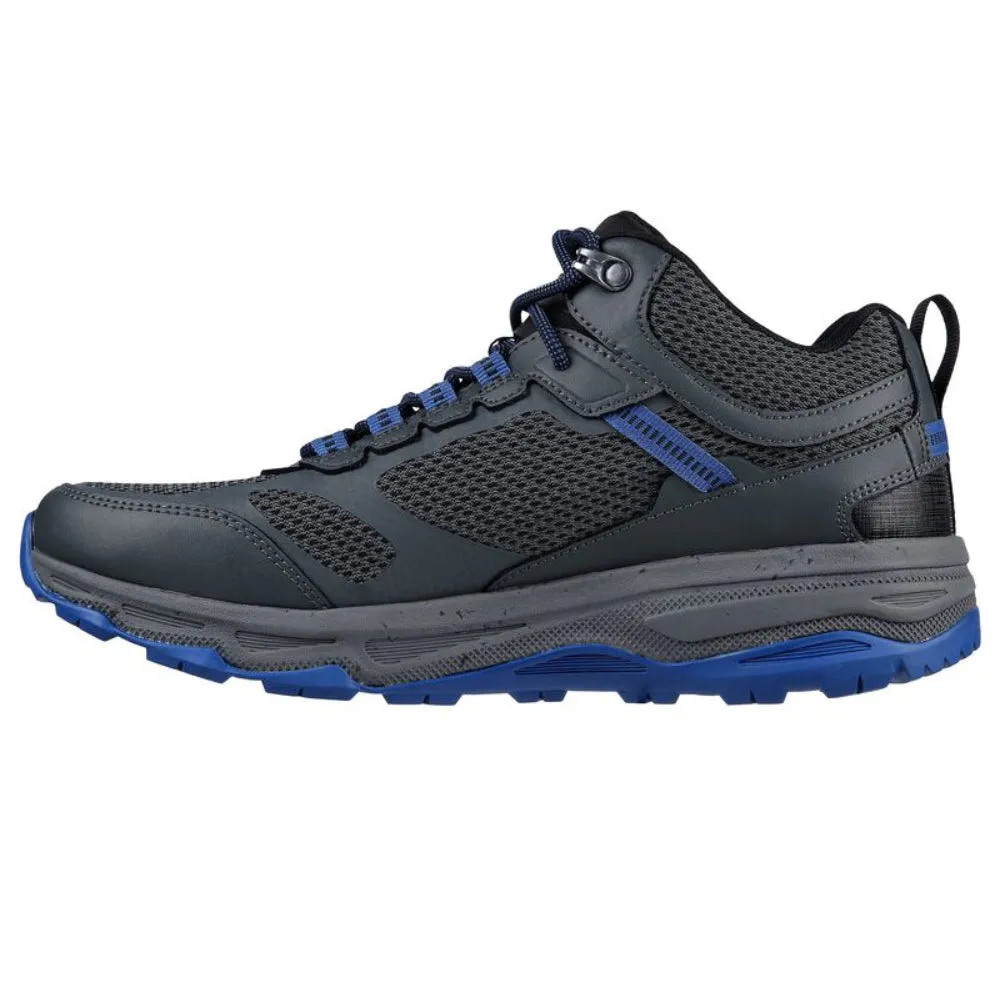 SKECHERS Men's Go Run Trail Altitude-Element Running Shoe (Charcoal/Blue)