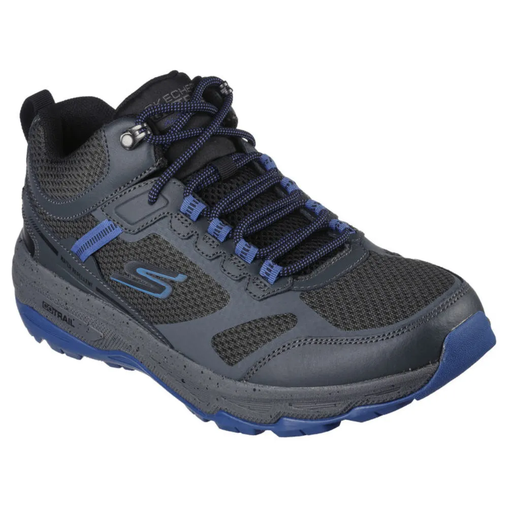 SKECHERS Men's Go Run Trail Altitude-Element Running Shoe (Charcoal/Blue)