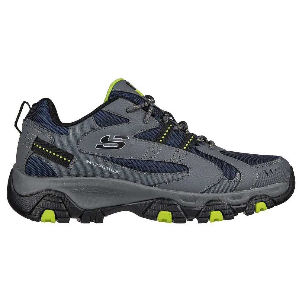 SKECHERS Men's Terrabite-Trailborn Running Shoe (Navy/Lime)