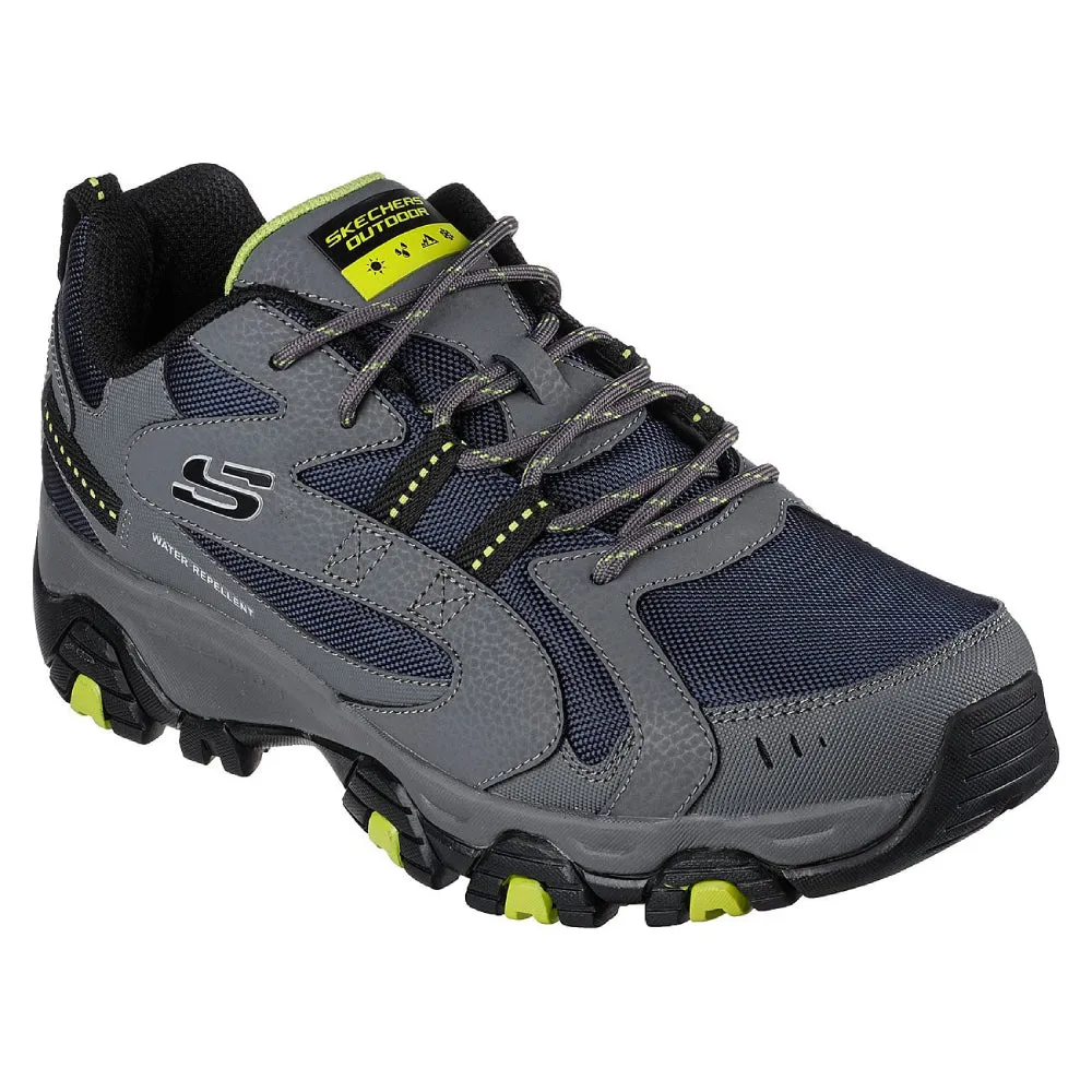 SKECHERS Men's Terrabite-Trailborn Running Shoe (Navy/Lime)