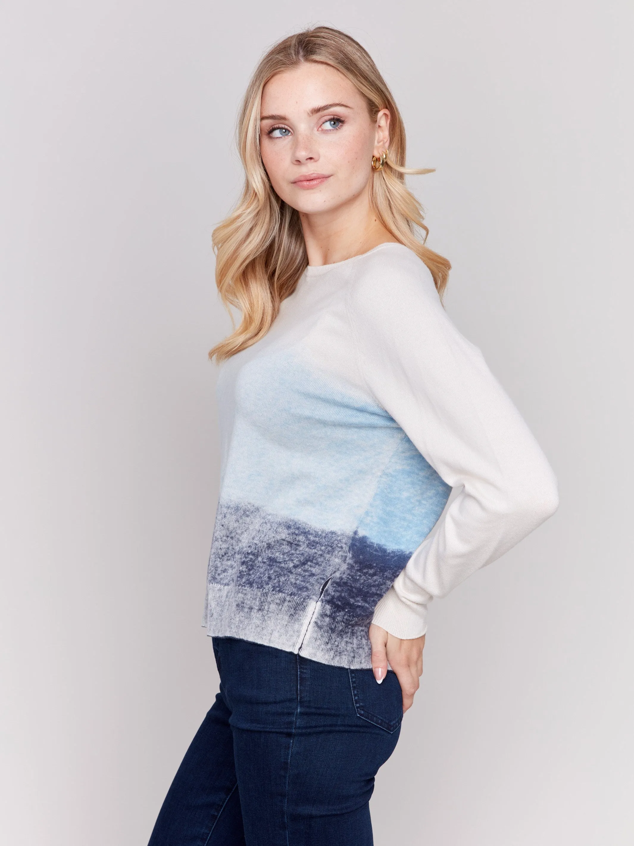 Snow Wash Knit Sweater - Frost