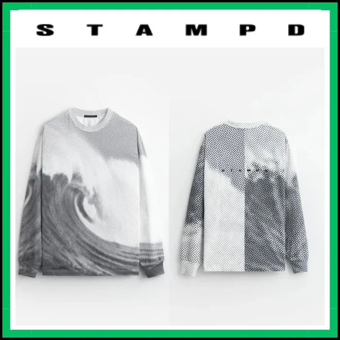 Stampd' LA  |Crew Neck Pullovers Unisex Street Style Long Sleeves Cotton