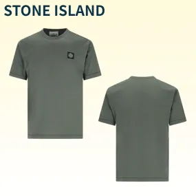 STONE ISLAND  |Crew Neck Pullovers Street Style Plain Cotton Short Sleeves