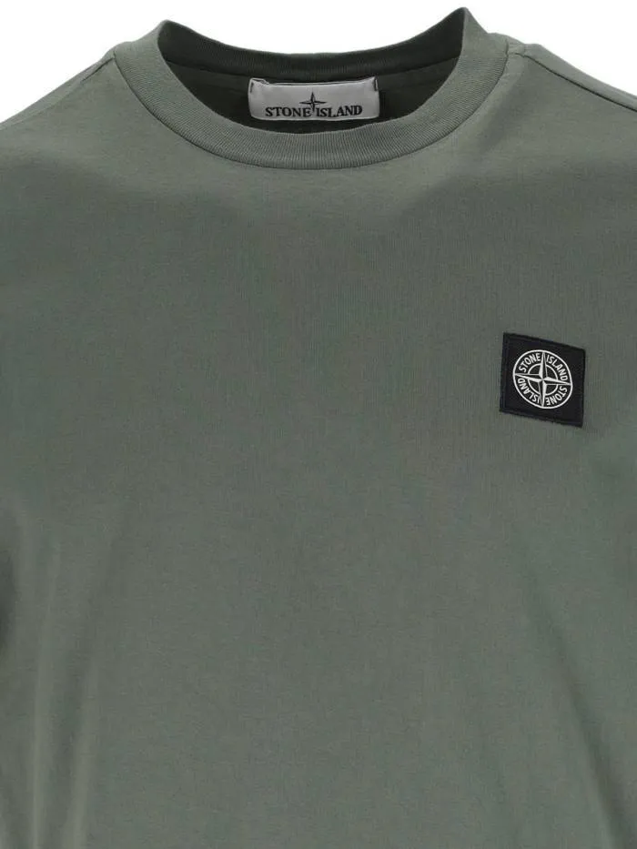 STONE ISLAND  |Crew Neck Pullovers Street Style Plain Cotton Short Sleeves