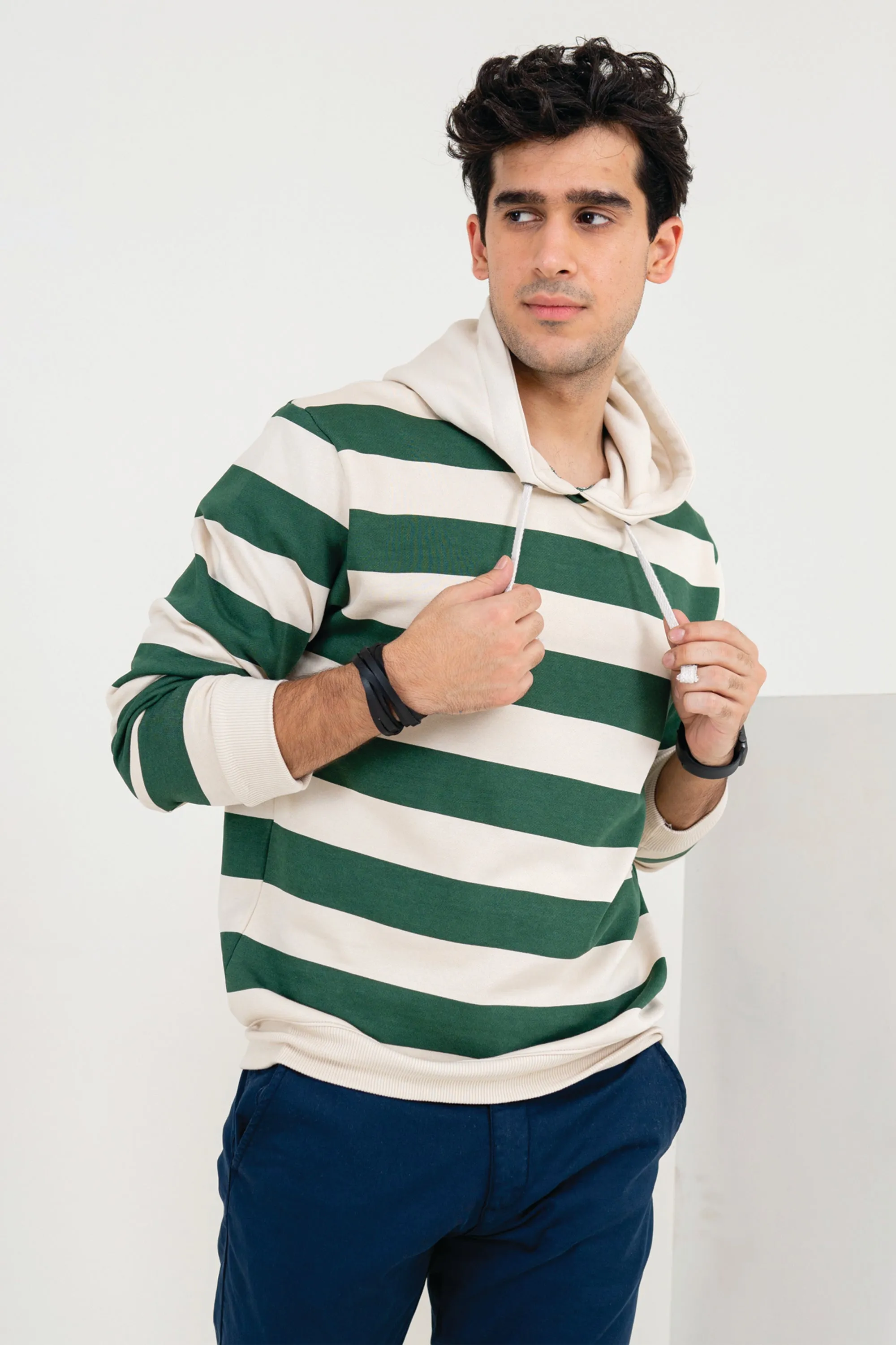 Striped Sweat Hoodie