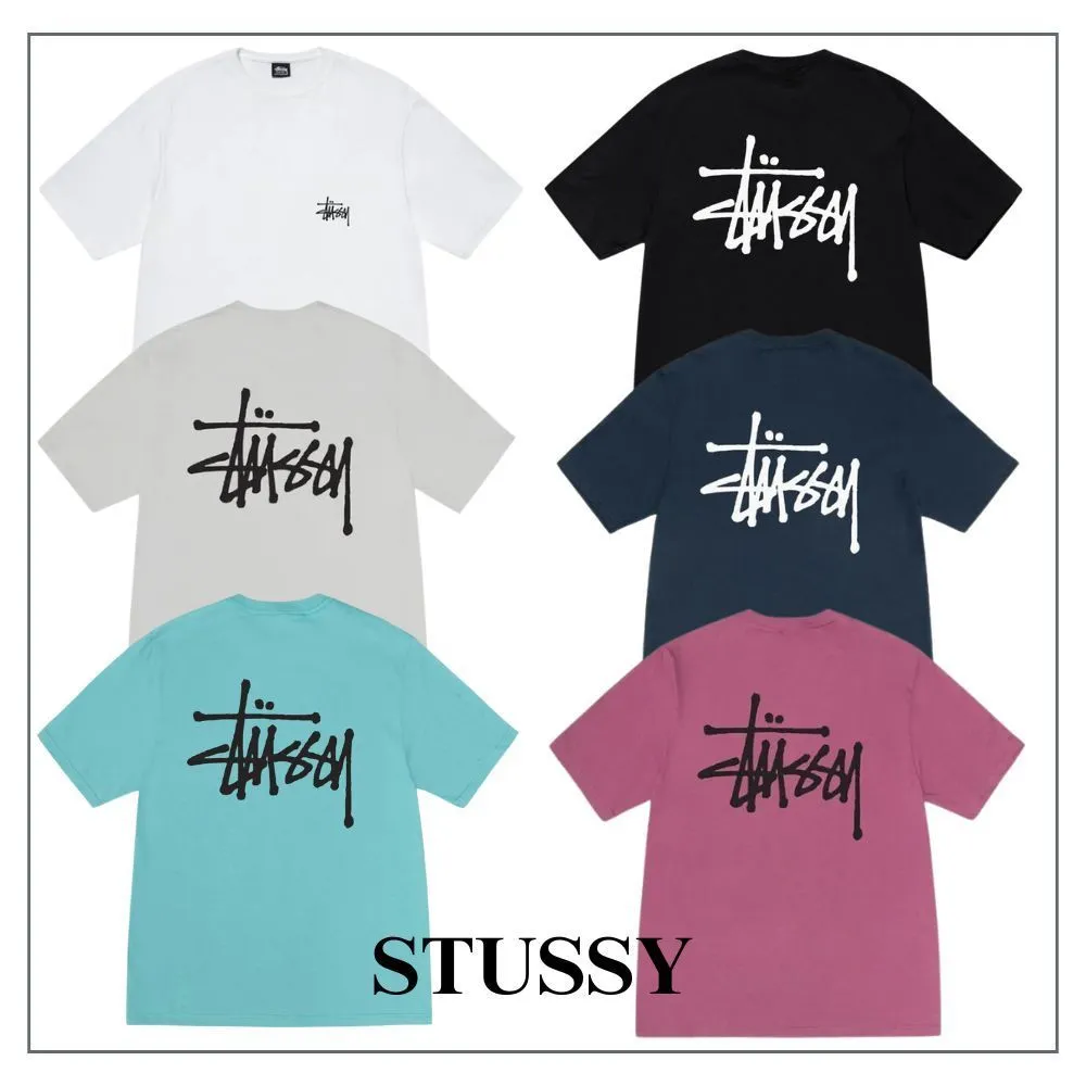 STUSSY  |Crew Neck Pullovers Unisex Street Style Plain Cotton