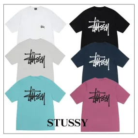 STUSSY  |Crew Neck Pullovers Unisex Street Style Plain Cotton