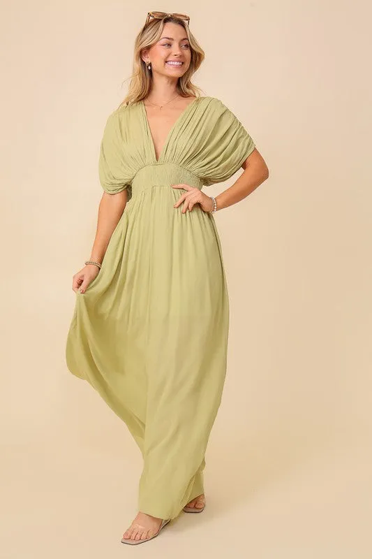 summer spring vacation maxi sundress lined