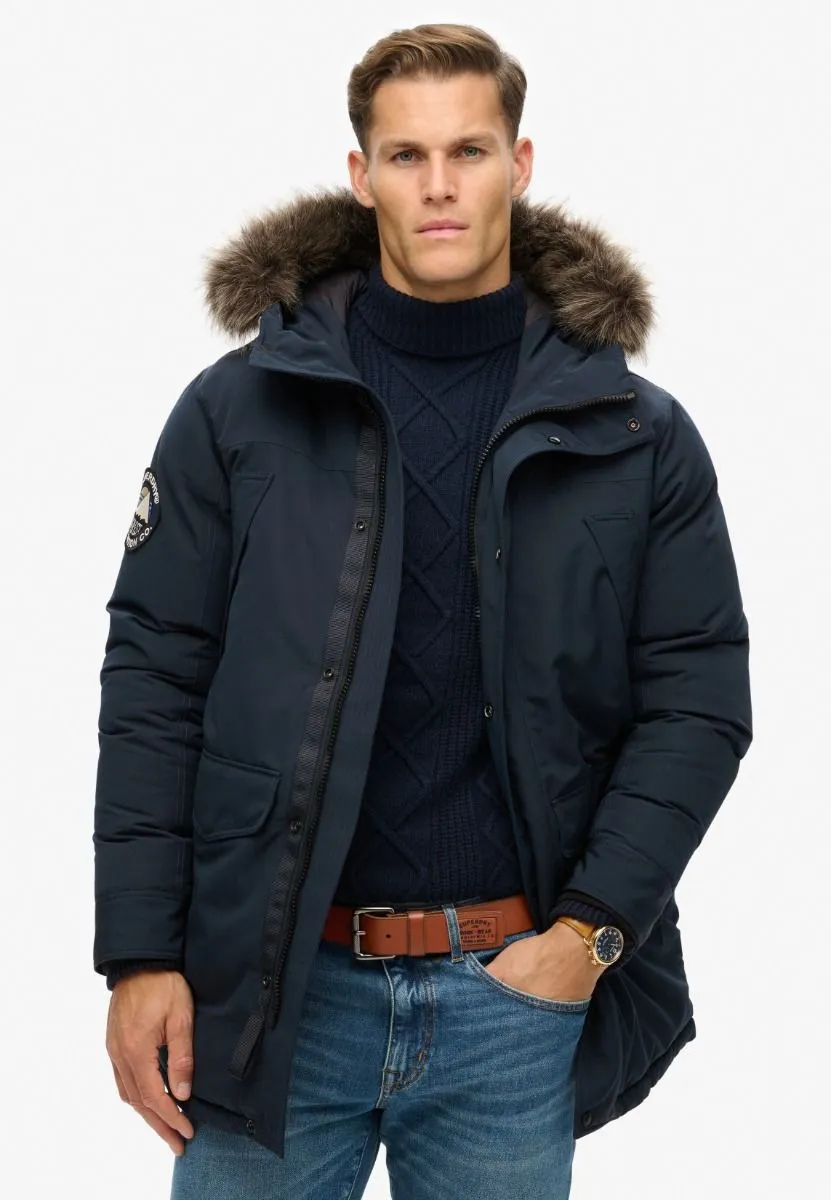 Superdry Everest Faux Fur Parka Jacket Eclipse Navy