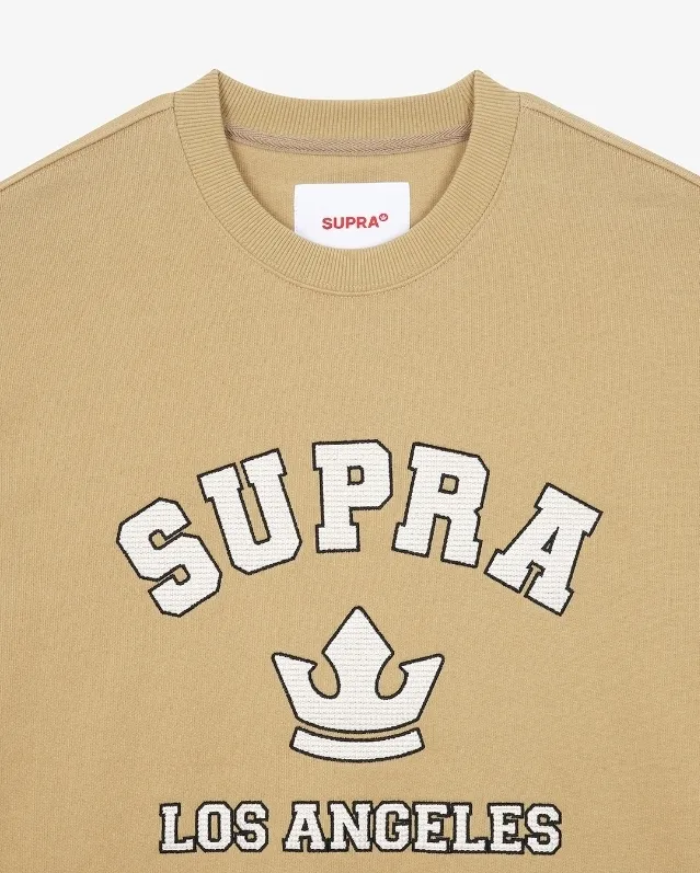 SUPRA  |Unisex Street Style Long Sleeves Plain Logo Sweatshirts