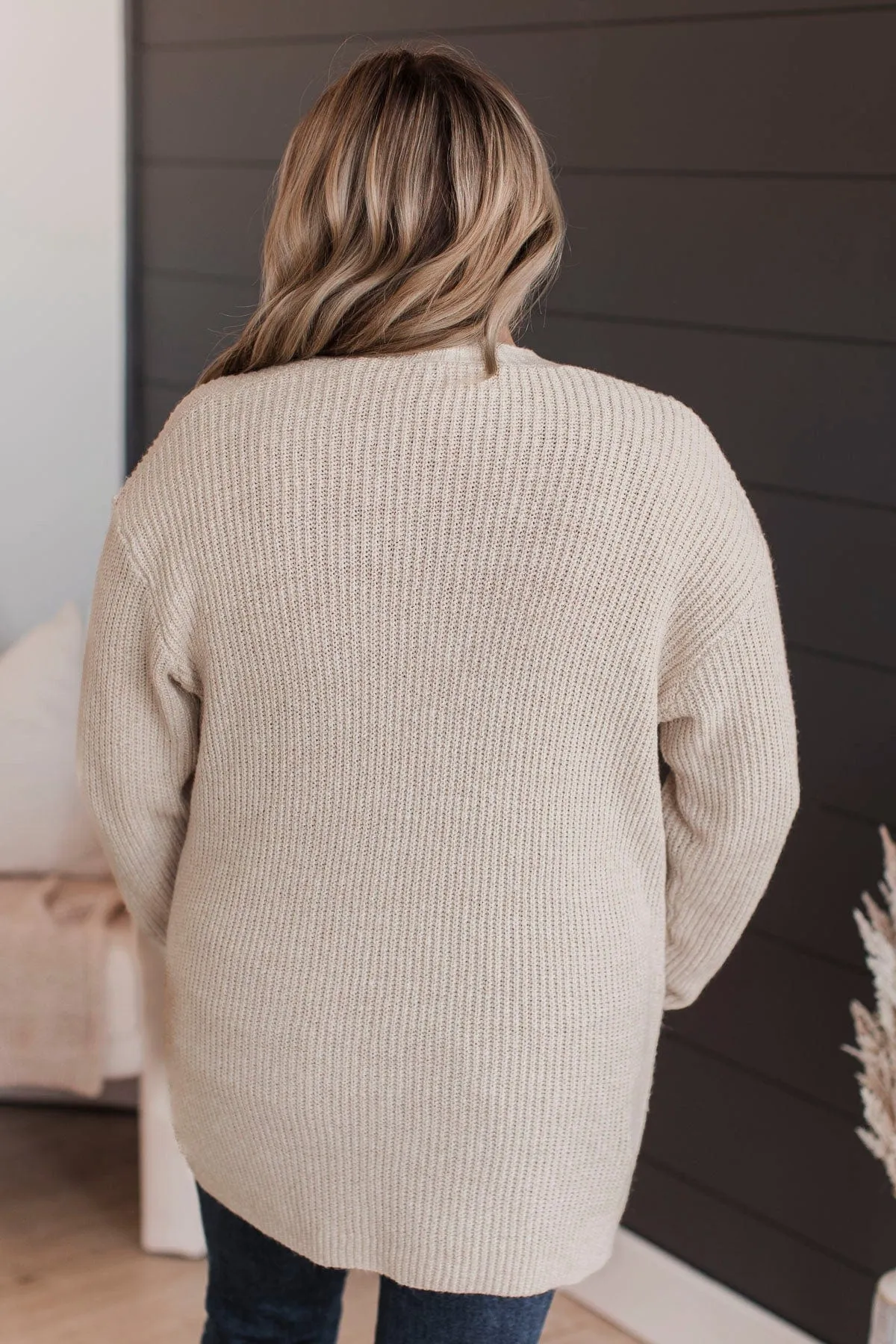 Take Me Places Knit Cardigan- Oatmeal