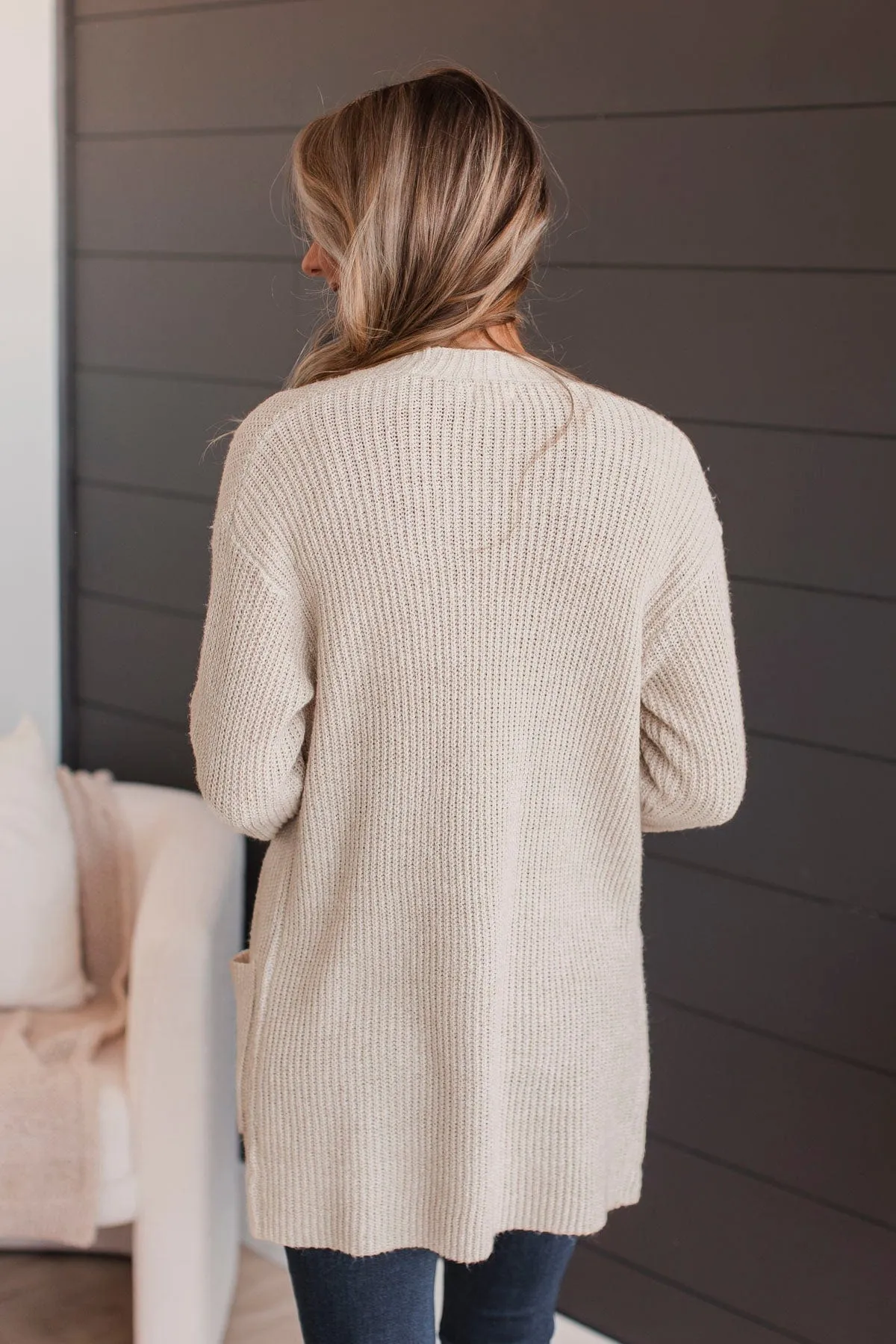 Take Me Places Knit Cardigan- Oatmeal