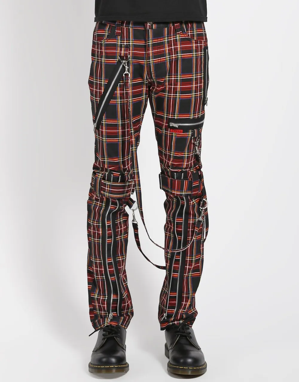 Tripp Black Plaid Bondage Pants