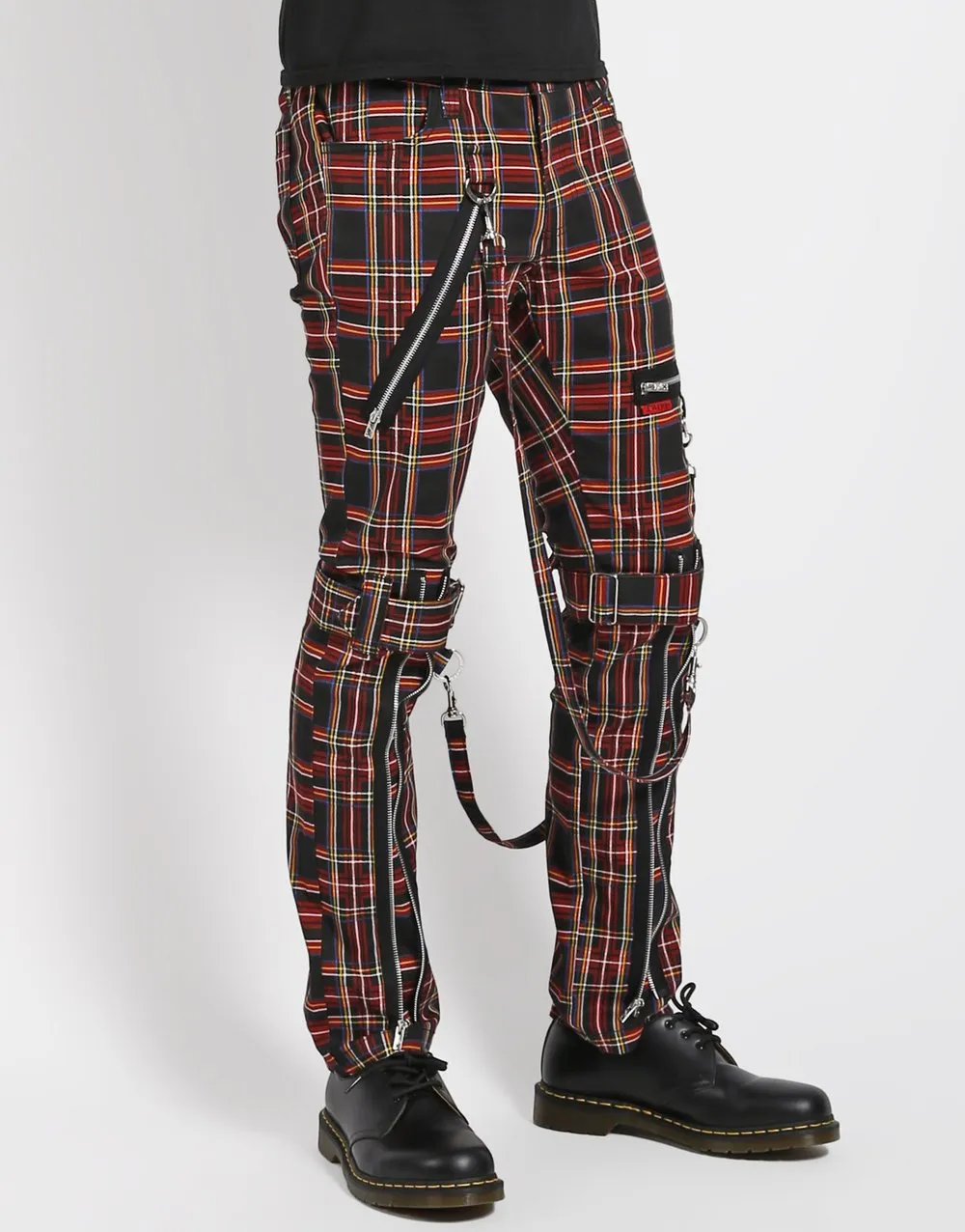 Tripp Black Plaid Bondage Pants