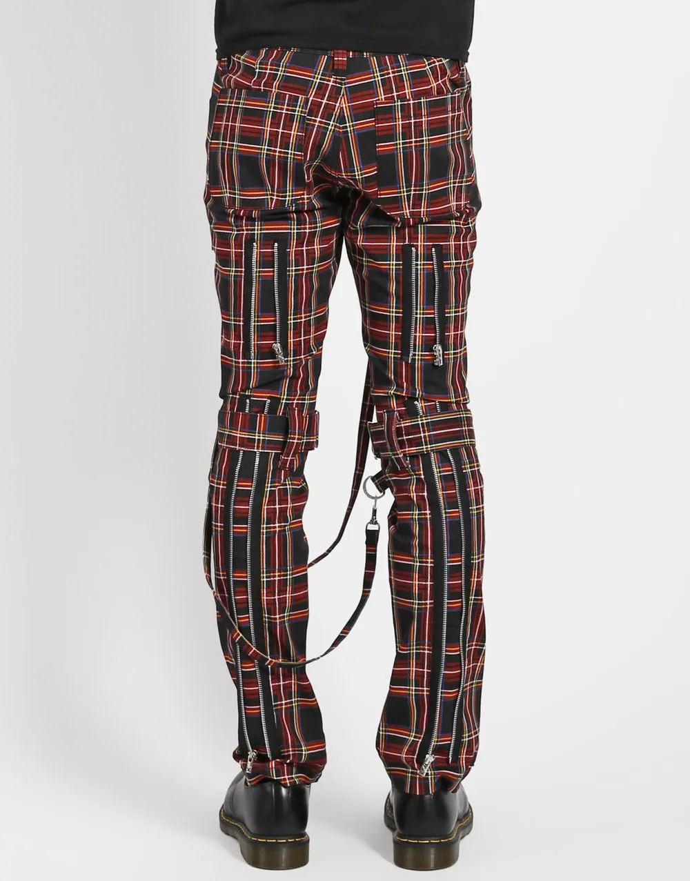 Tripp Black Plaid Bondage Pants