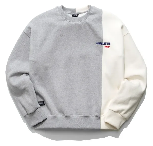 TWN  |Crew Neck Pullovers Unisex Street Style Long Sleeves Cotton