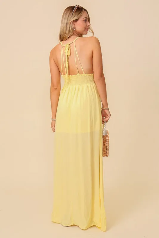 Vacation Maxi Sundress Lined Dress