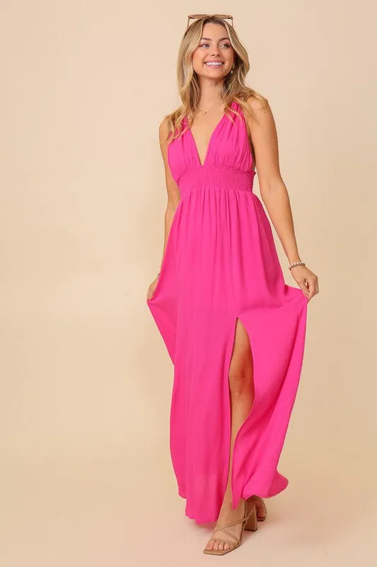 Vacation Maxi Sundress Lined Dress