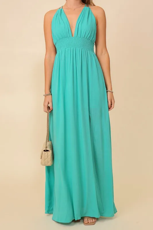 Vacation Maxi Sundress Lined Dress