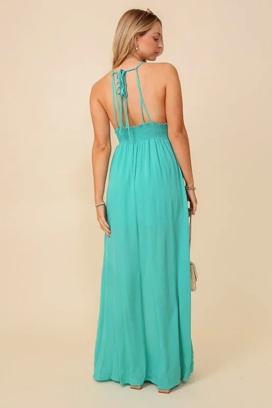 Vacation Maxi Sundress Lined Dress