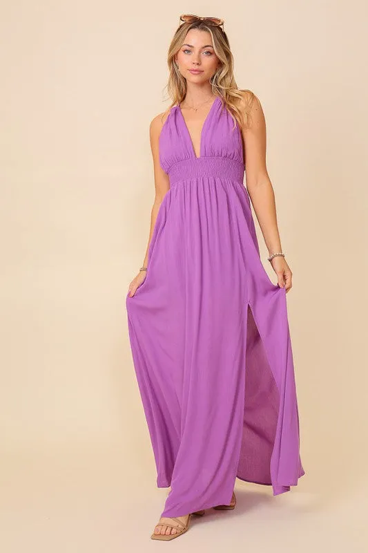 Vacation Maxi Sundress Lined Dress