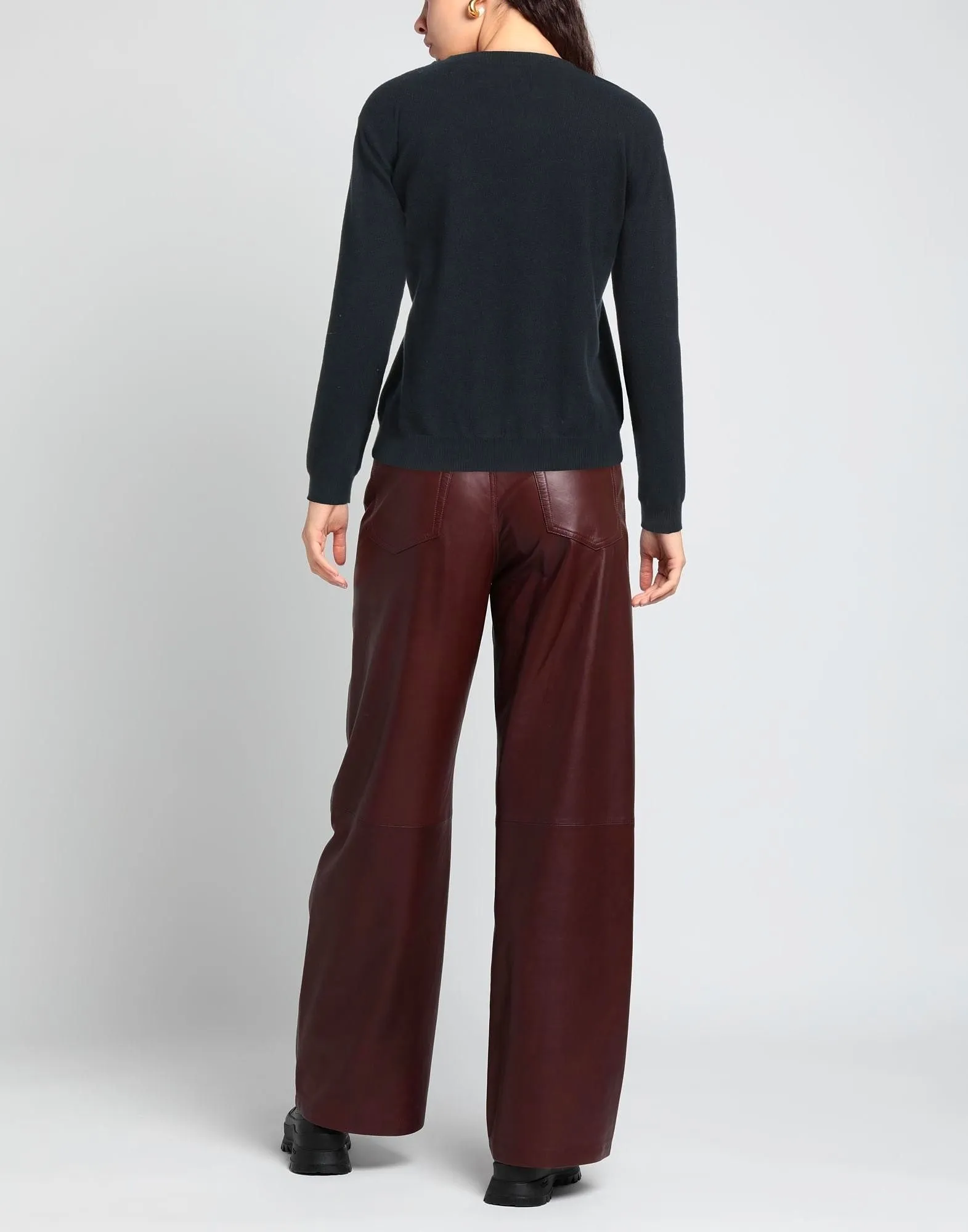 VALENTINO  |Crew Neck Casual Style Long Sleeves Plain With Jewels