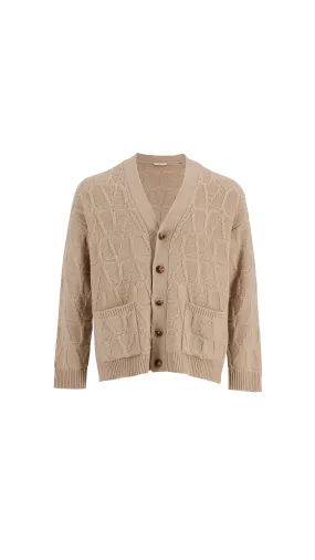 Valentino Garavani Toile Iconographe Cardigan - Beige