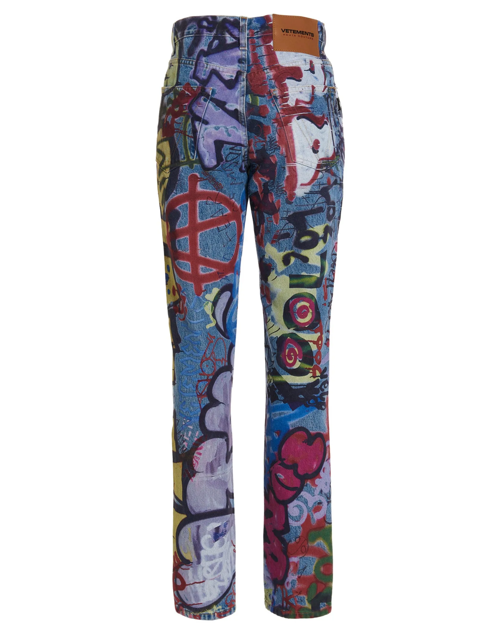 Vetements Graffiti Printed Slim-Fit Trousers