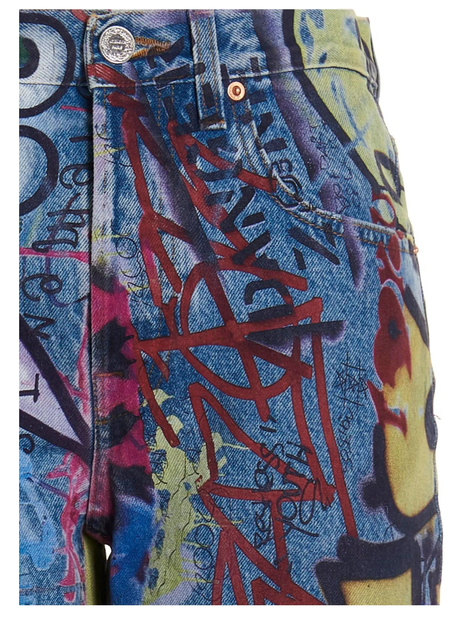 Vetements Graffiti Printed Slim-Fit Trousers