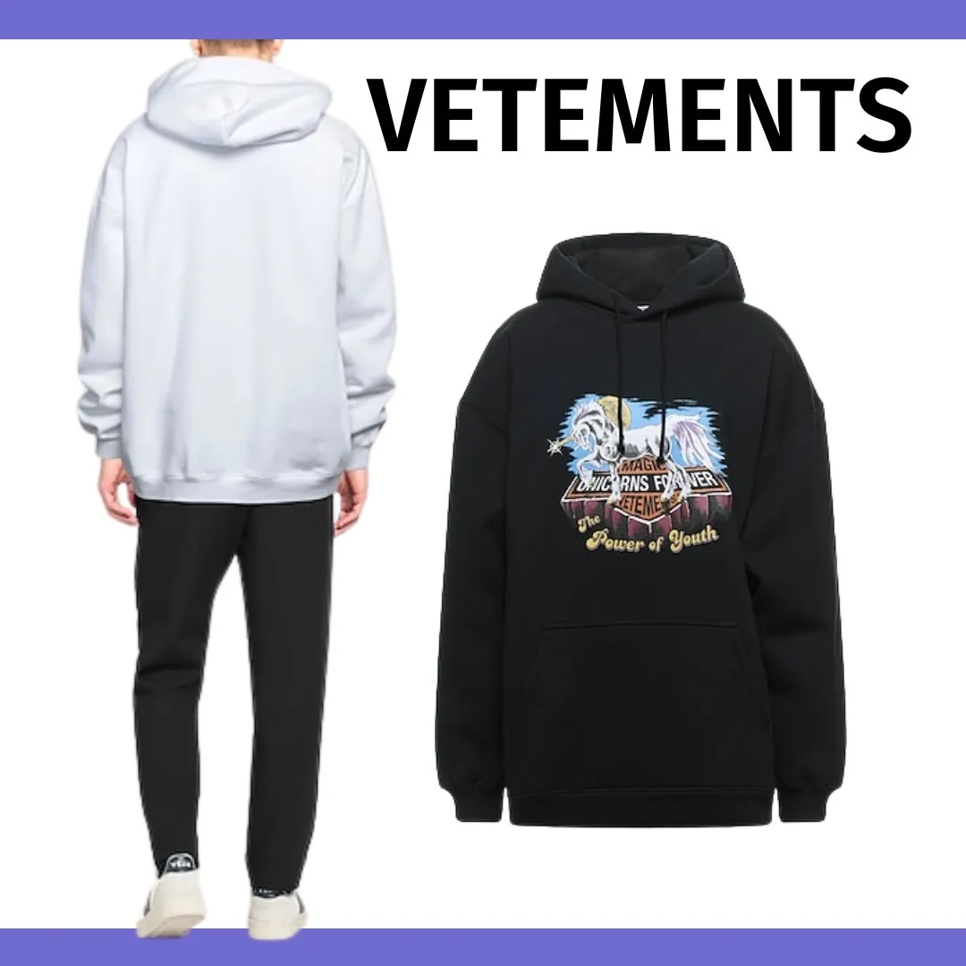 VETEMENTS  |Unisex Blended Fabrics Street Style Long Sleeves Plain