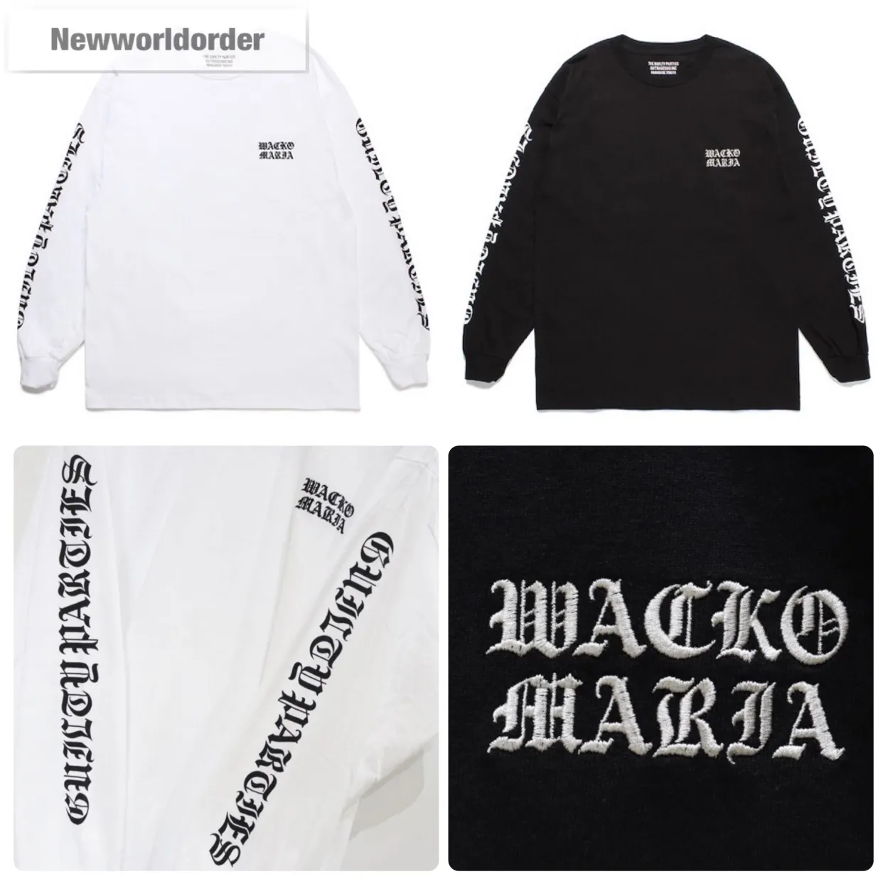 WACKO MARIA  |Crew Neck Pullovers Unisex Street Style Long Sleeves Cotton