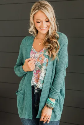 Welcoming To You Knitted Cardigan- Jade